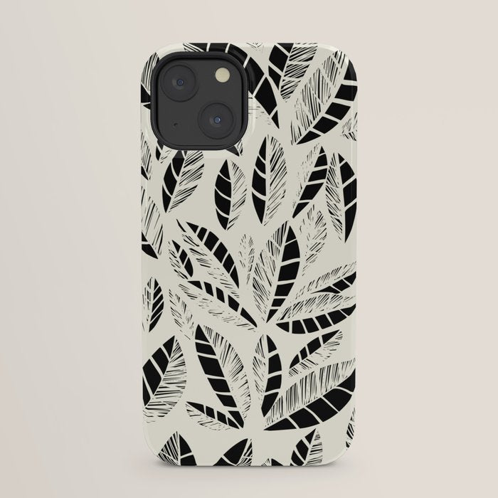 Wildlife Safari Laeves black ´n white iPhone Case Gallery Image 21