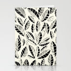 Wildlife Safari Laeves black ´n white Stationery Card Gallery Image 2