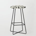 Wildlife Safari Laeves black ´n white Stool Gallery Image 1