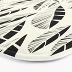 Wildlife Safari Laeves black ´n white Bath Mat Gallery Image 3