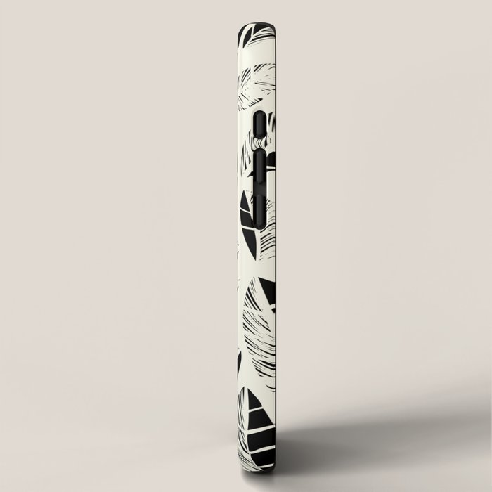 Wildlife Safari Laeves black ´n white iPhone Case Gallery Image 2