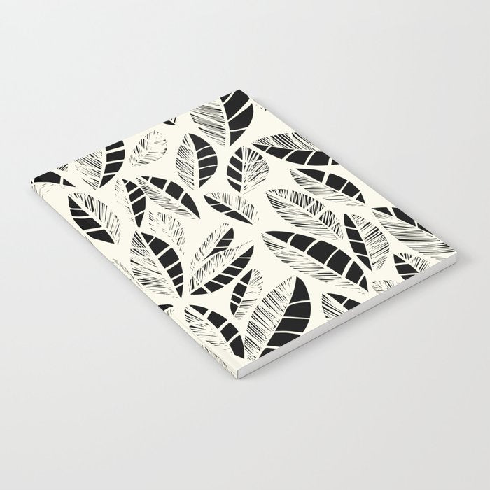 Wildlife Safari Laeves black ´n white Notebook Gallery Image 2
