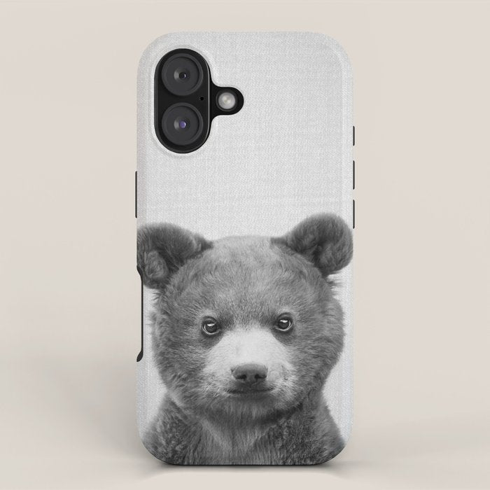 Baby Bear - Black & White iPhone Case Gallery Image 1