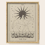 The Sun Card, Sun girl and horse print, Major Arcana, Divination, Magic girl Serving Tray Gallery Image 1