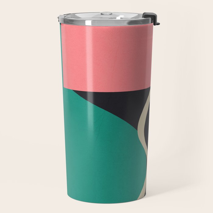 Colorful Geometric Abstract Art 21 Travel Mug Gallery Image 2