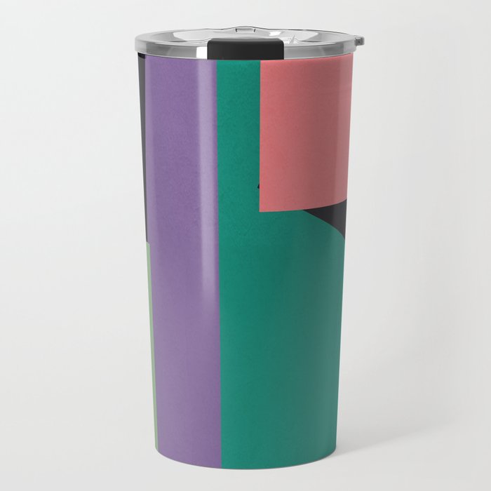 Colorful Geometric Abstract Art 21 Travel Mug Gallery Image 1