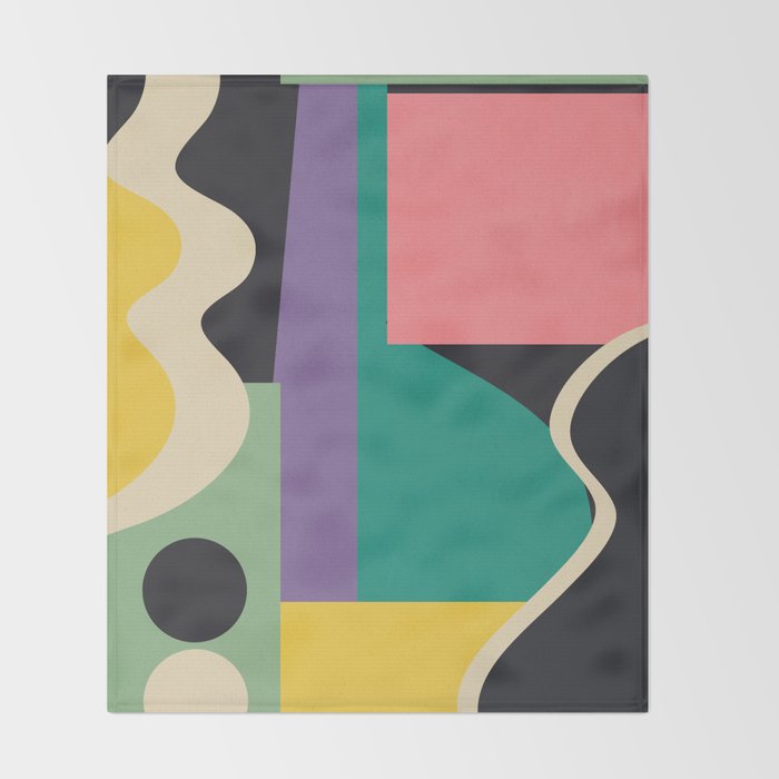 Colorful Geometric Abstract Art 21 Throw Blanket Gallery Image 2