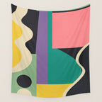 Colorful Geometric Abstract Art 21 Wall Tapestry Gallery Image 4