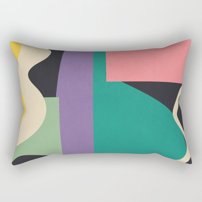 Colorful Geometric Abstract Art 21 Rectangular Pillow Gallery Image 2