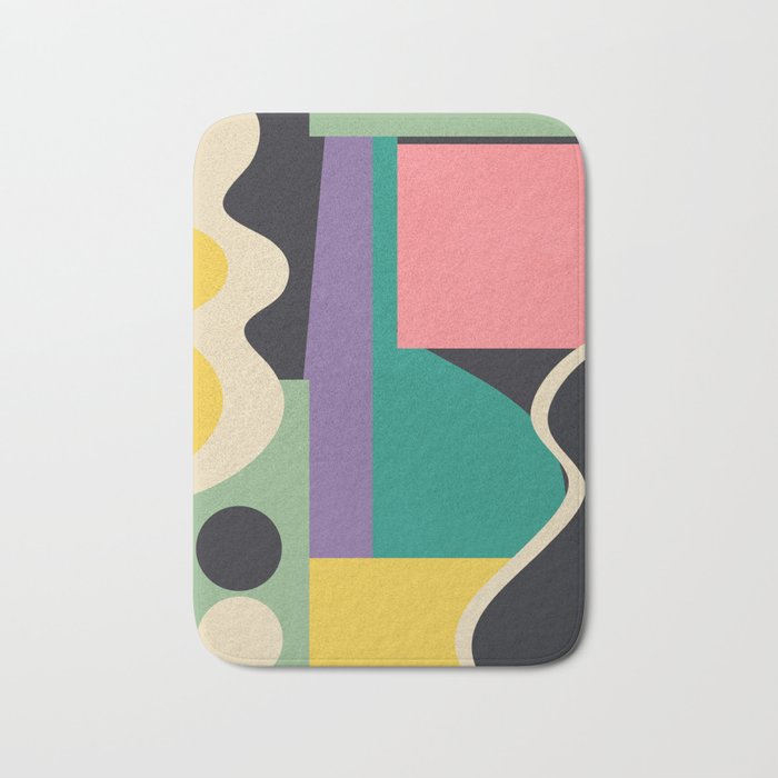 Colorful Geometric Abstract Art 21 Bath Mat Gallery Image 1