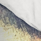 Halo [2]: a minimal, abstract mixed-media piece in blue and gold by Alyssa Hamilton Art Comforter Gallery Image 4