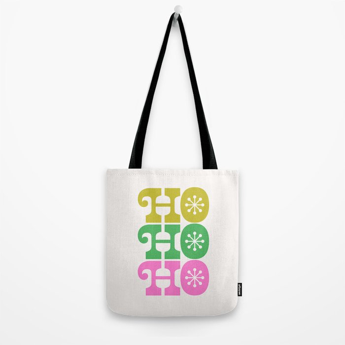 Ho Ho Ho - Pink and Green Tote Bag Gallery Image 2