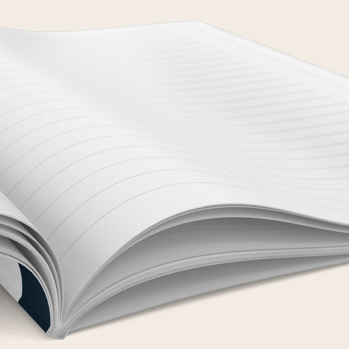 Red and Navy Blue Horizontal Stripes Notebook Gallery Image 2
