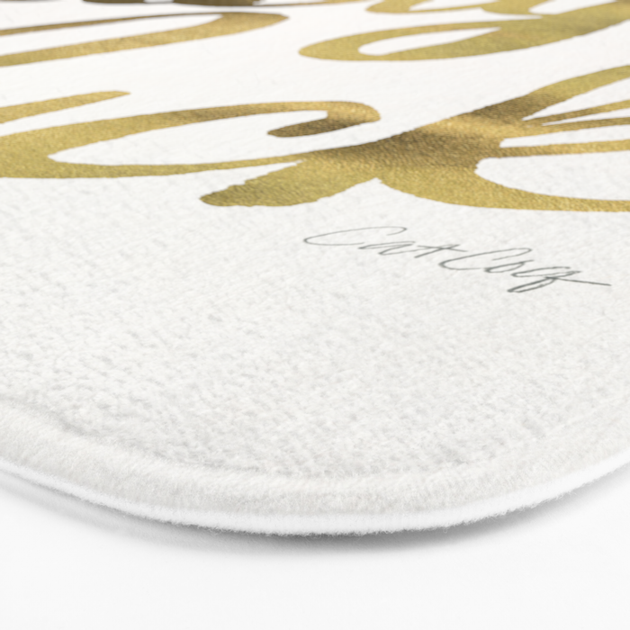 Lady Luck - Gold Ink Bath Mat Gallery Image 3