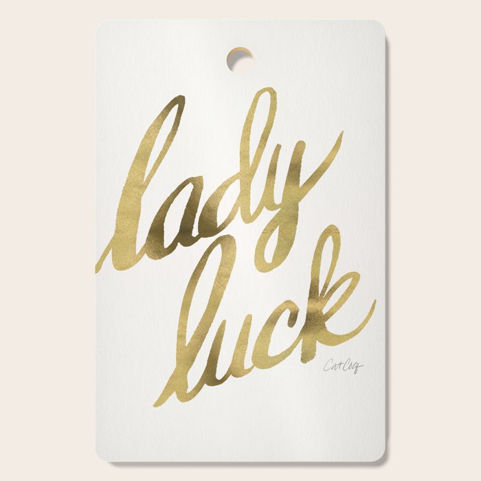 Lady Luck - Gold Ink Cutting Board Gallery Image 1