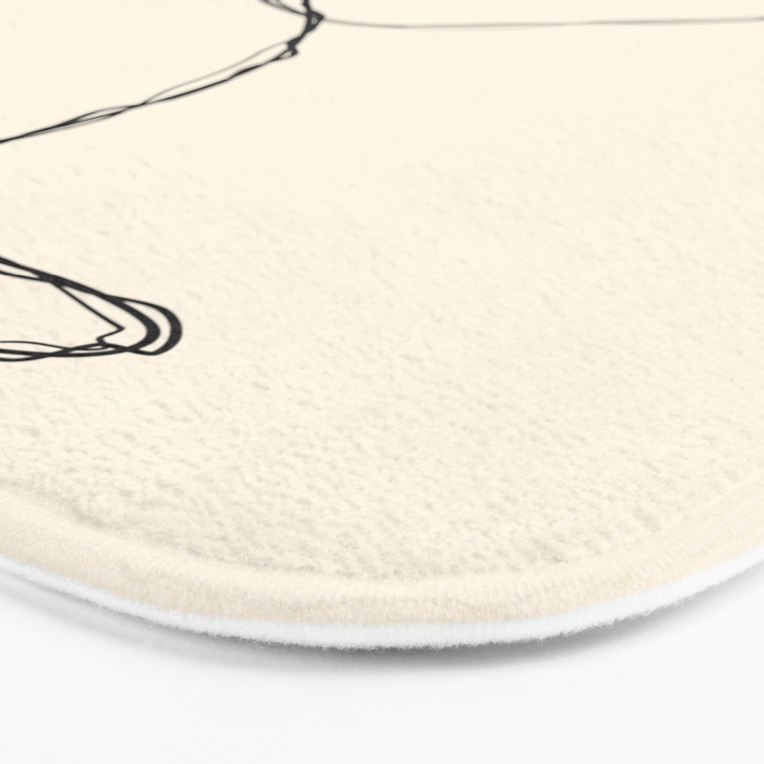 Minimalist Orange Martini Cocktail Drink Bath Mat Gallery Image 3