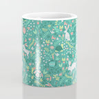 Spring Pattern of Bunnies with Turtles Coffee Mug Gallery Image 4