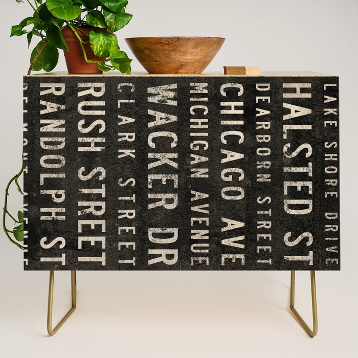 Chicago Streets Transit Sign Credenza Gallery Image 1