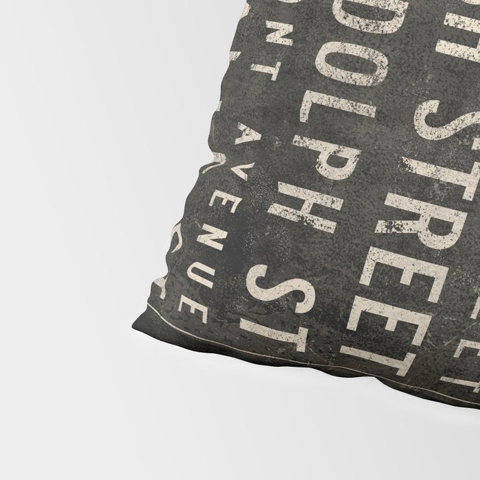 Chicago Streets Transit Sign Pillow Sham Gallery Image 4