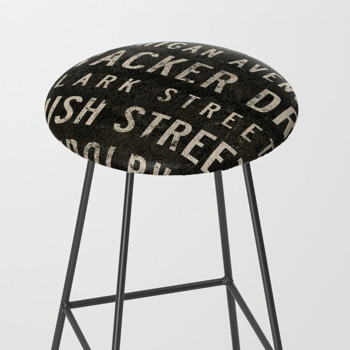 Chicago Streets Transit Sign Stool Gallery Image 2