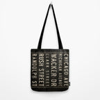 Chicago Streets Transit Sign Tote Bag Gallery Image 2