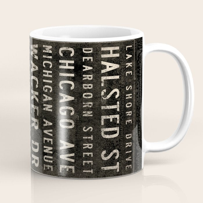 Chicago Streets Transit Sign Coffee Mug Gallery Image 1