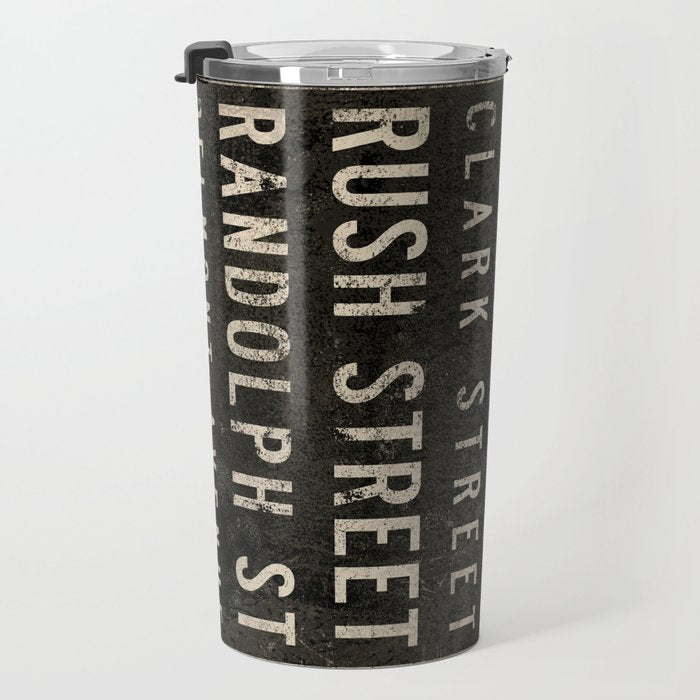Chicago Streets Transit Sign Travel Mug Gallery Image 3