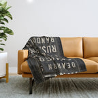Chicago Streets Transit Sign Throw Blanket Gallery Image 1