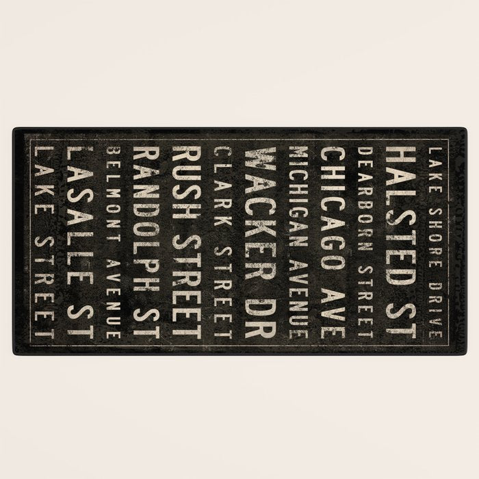 Chicago Streets Transit Sign Desk Mat Gallery Image 3