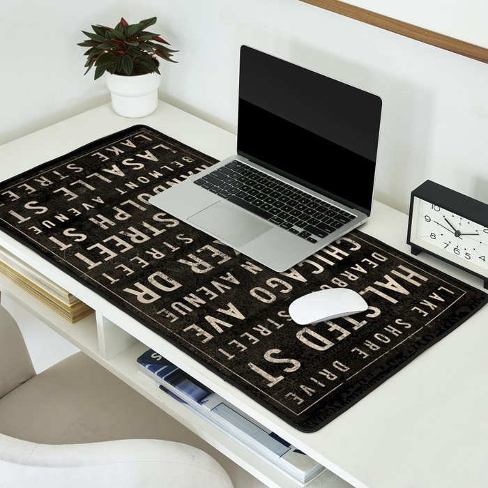 Chicago Streets Transit Sign Desk Mat Gallery Image 2