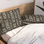 Chicago Streets Transit Sign Pillow Sham Gallery Image 2