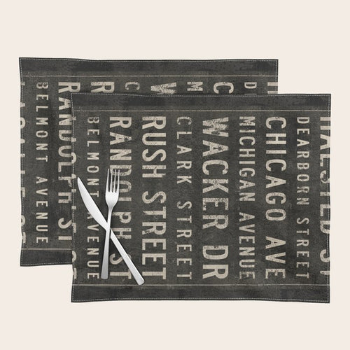 Chicago Streets Transit Sign Placemat Gallery Image 1