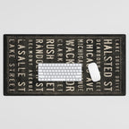 Chicago Streets Transit Sign Desk Mat Gallery Image 1
