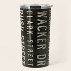 Chicago Streets Transit Sign Travel Mug Gallery Image 1