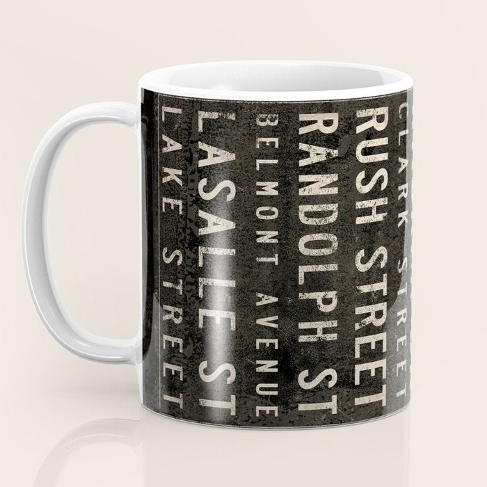 Chicago Streets Transit Sign Coffee Mug Gallery Image 3