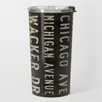 Chicago Streets Transit Sign Travel Mug Gallery Image 2