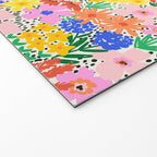 Colorful Summer Flower Meadow Happy Hand Drawn Wildflowers Welcome Mat Gallery Image 2