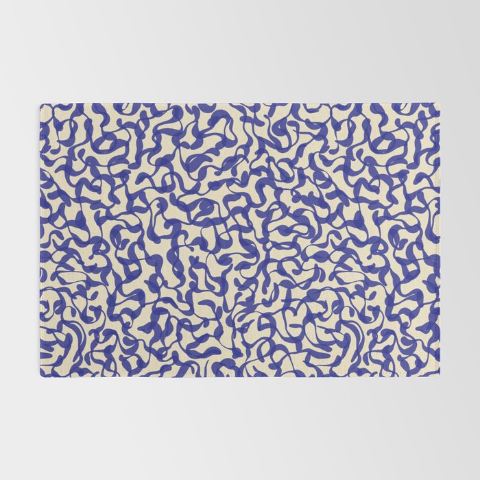 Playful strokes #2 / Blue on Beige Rug Gallery Image 2