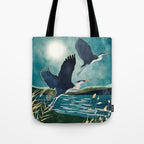 Evening Heron Tote Bag Gallery Image 1
