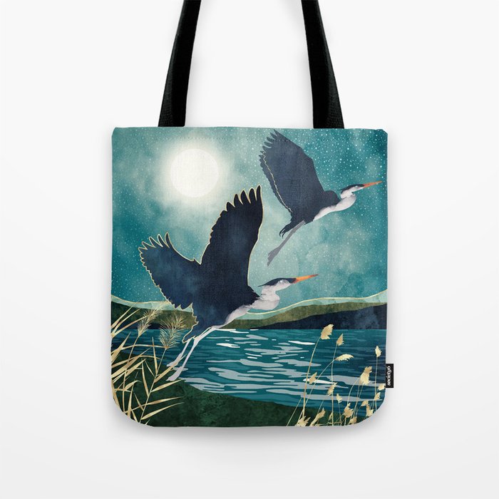 Evening Heron Tote Bag Gallery Image 1