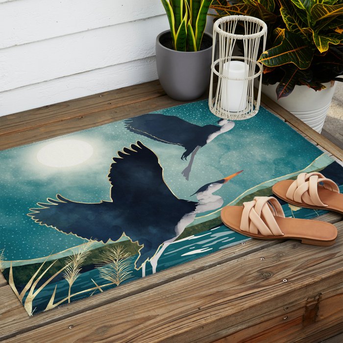 Evening Heron Outdoor Rug Gallery Image 2