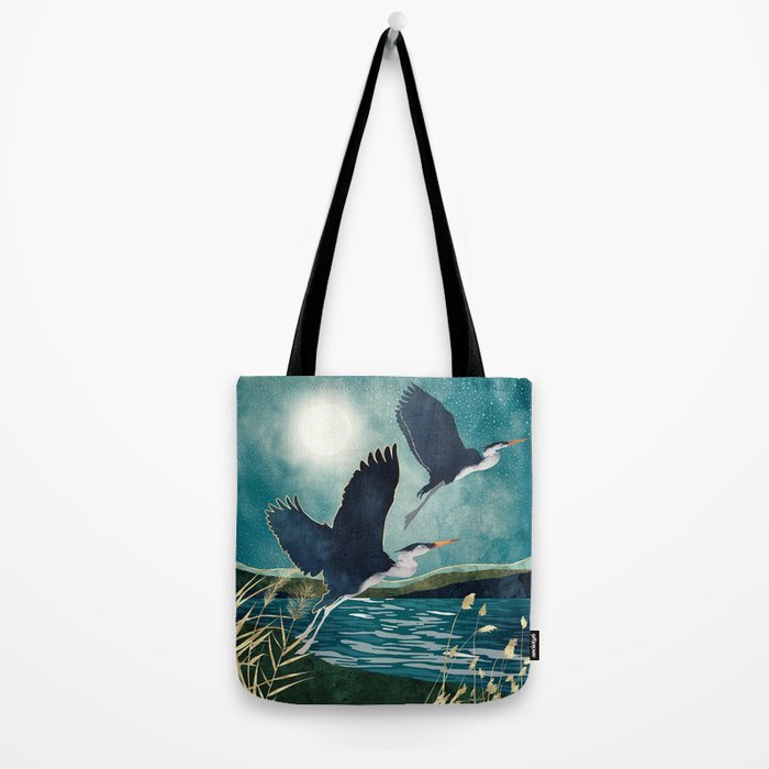 Evening Heron Tote Bag Gallery Image 2