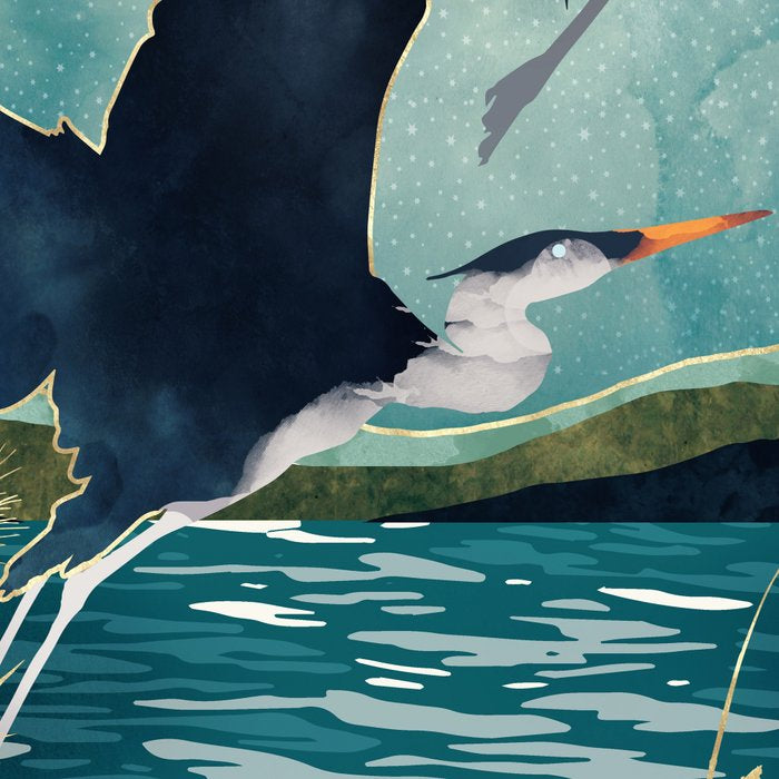 Evening Heron Coffee Mug Gallery Image 2