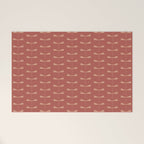 Dragonfly Pattern XVI Rose Pink Welcome Mat Gallery Image 1