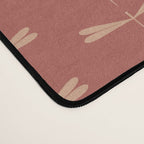 Dragonfly Pattern XVI Rose Pink Desk Mat Gallery Image 4