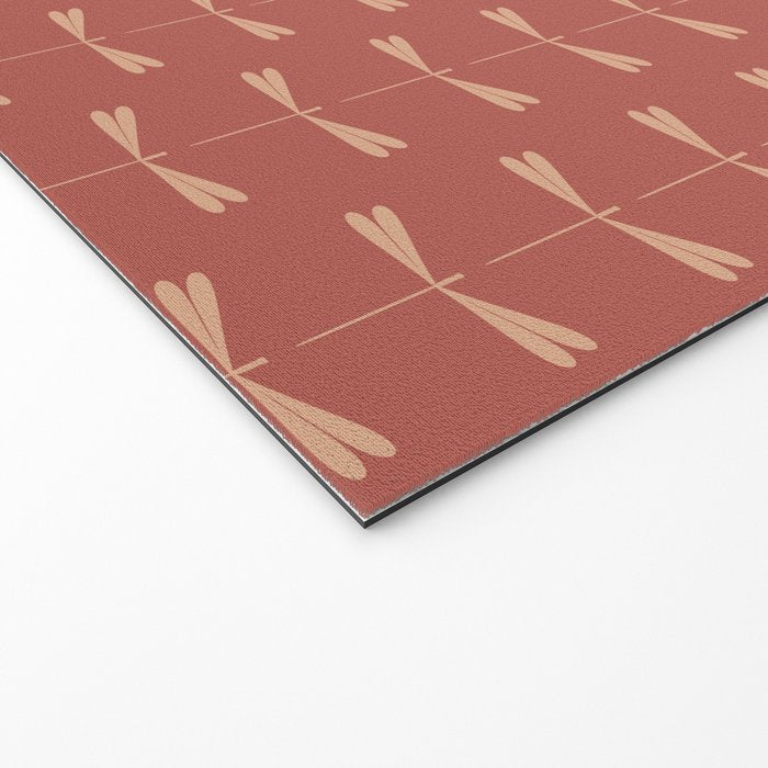 Dragonfly Pattern XVI Rose Pink Welcome Mat Gallery Image 2