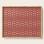 Dragonfly Pattern XVI Rose Pink Serving Tray Gallery Image 1