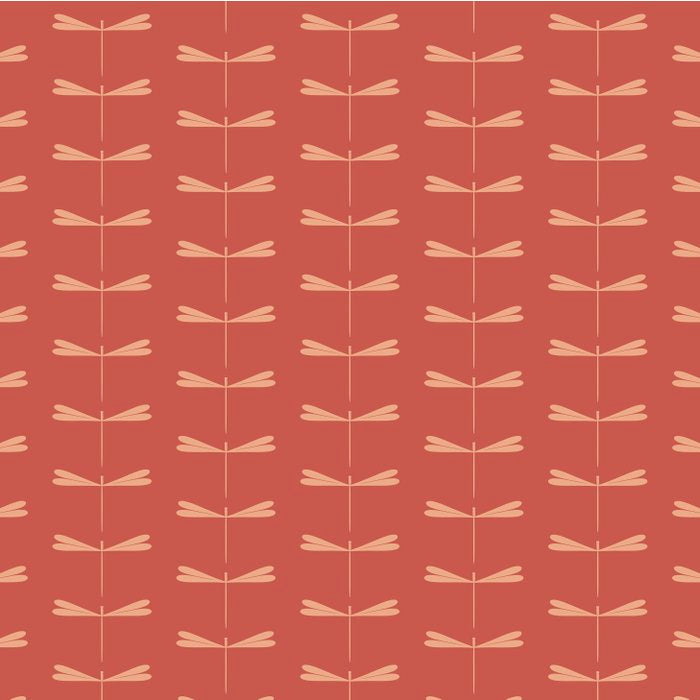 Dragonfly Pattern XVI Rose Pink Coffee Mug Gallery Image 2