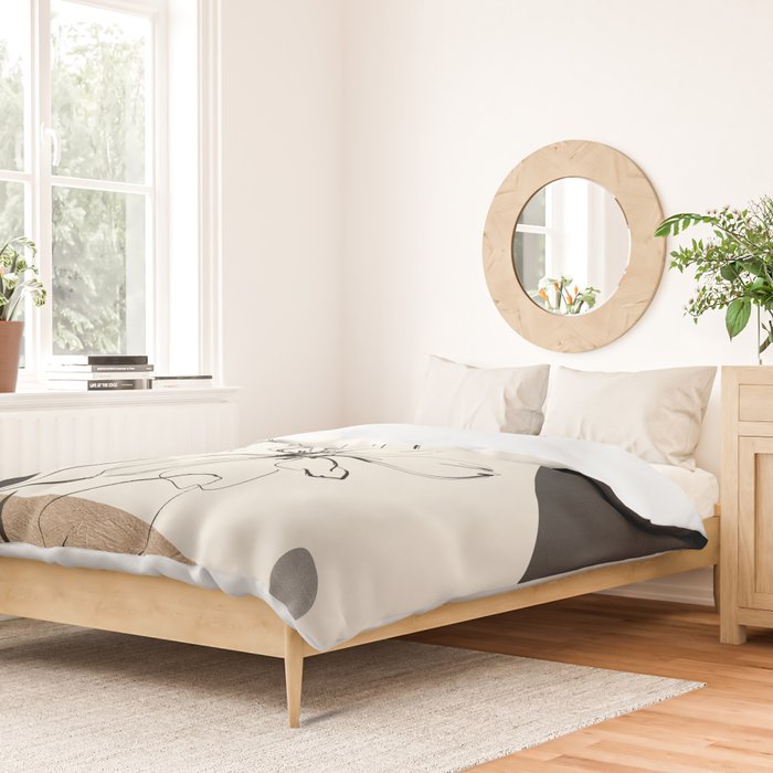 Abstract Art Minimal Flowers 3 Duvet Cover Gallery Image 2