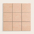 Modern ivory blush pink girly cheetah animal print pattern Wood Wall Art Gallery Image 1